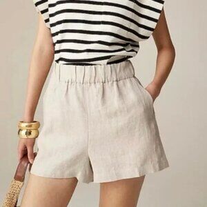 J.Crew Tropez Linen Shorts for Summer/Fall in (Color: Flax, Size: XXS